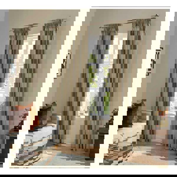 Furn Ultimate Velvet Pencil Pleat Curtains - Mocha