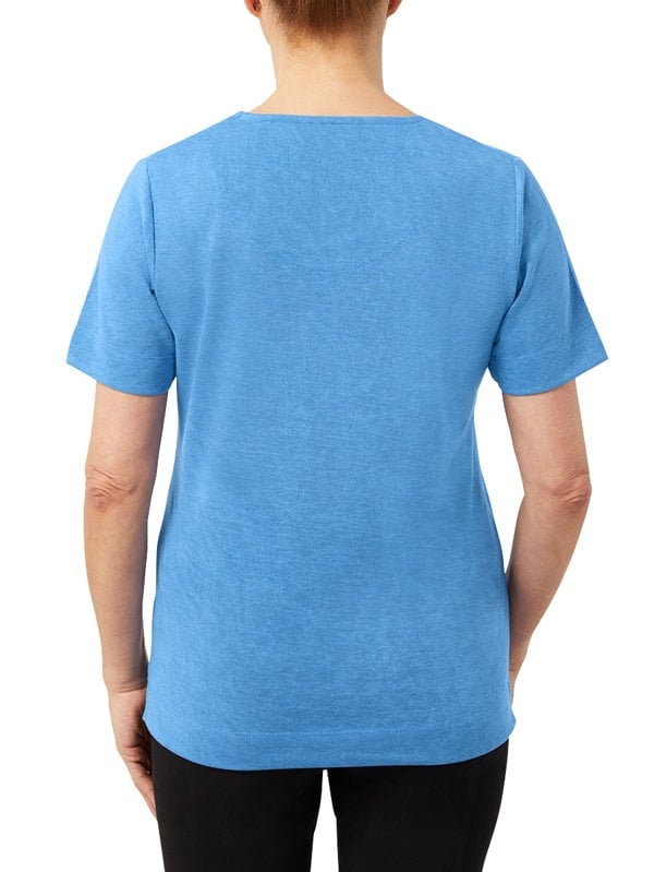 PennyPlain Loose Basic T-shirt - Light Ultramarine