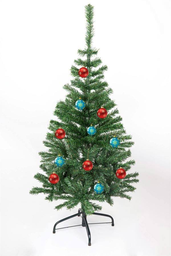 4ft, 5ft and 6ft Artificial Green Boston Pine Christmas Trees, PVC with Metal Stand image 1