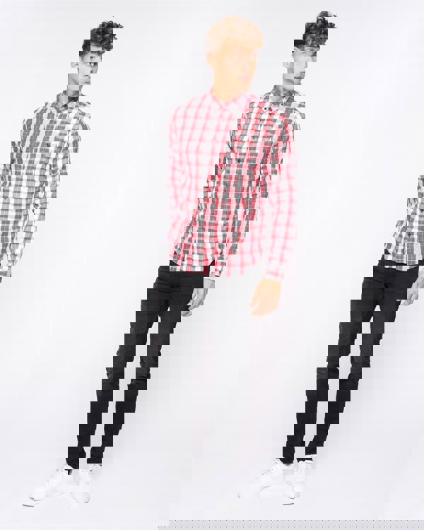 Bewley & Ritch Gosfield Slim Fit Check Shirt Red Check