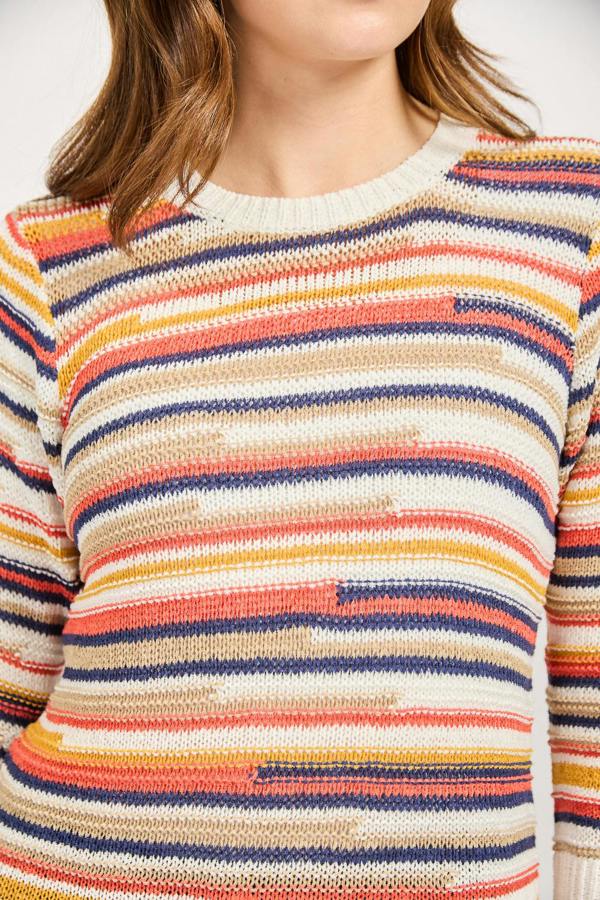 Mudflower Staggered Stripe Jumper