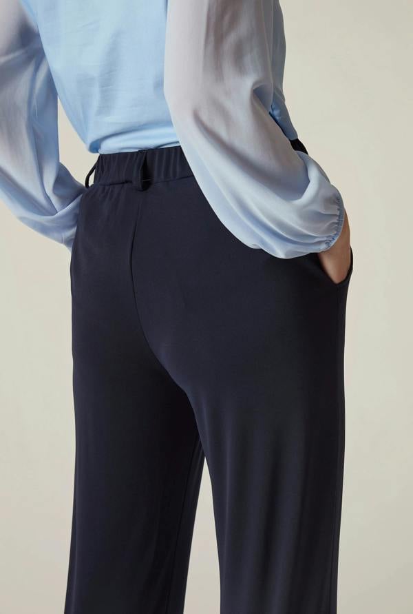 James Lakeland Navy Jersey Jogger Trousers