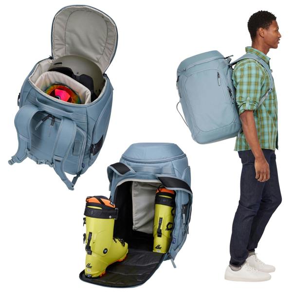 Thule RoundTrip 60L Ski & Snowboard Boot Backpack Mid Blue Travel Gear