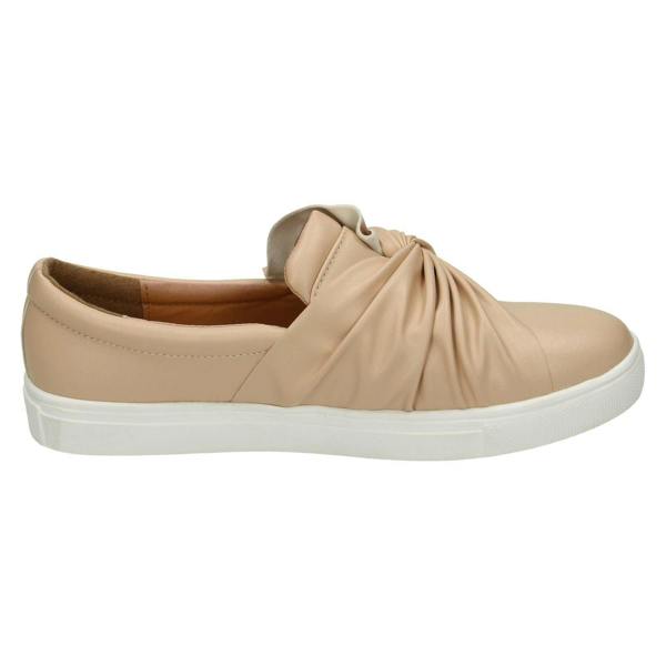 Spot On Ladies Spot On Twist Vamp Slip On Plimsolls