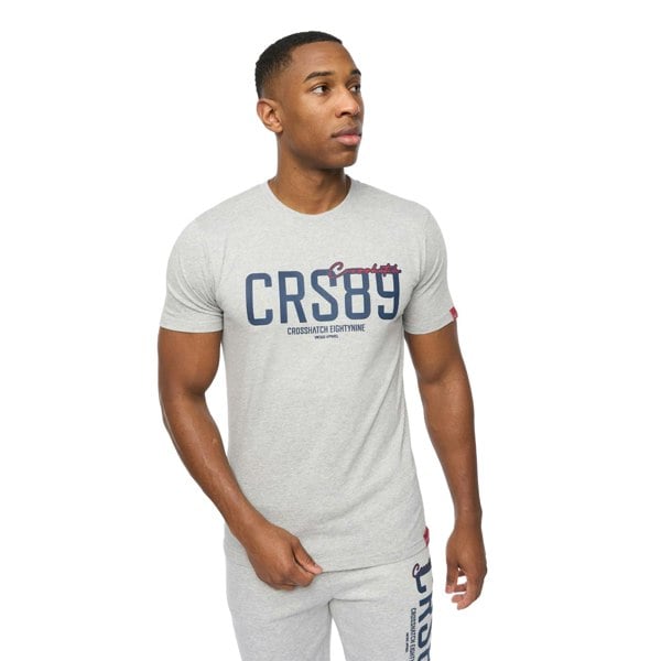 Crosshatch Mens Ellsworth T-Shirt - Grey Marl