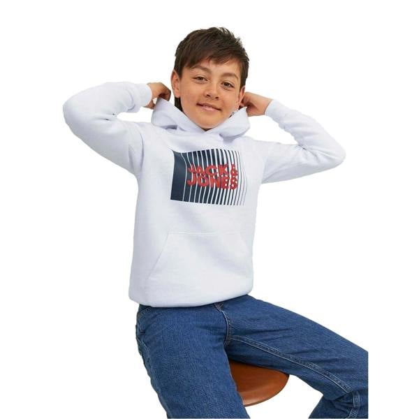 Jack And Jones Boys Play Hoodie - White - 