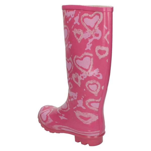 Spot On Girls Spot On Heart Design Wellington Boots X1034