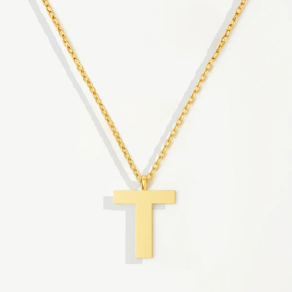 MUCHV Initial Pendant Necklace