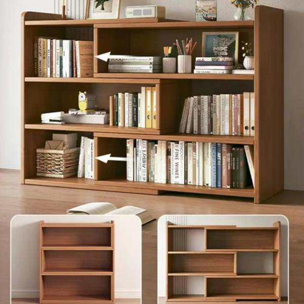 Havendro 3 Tier Stretchable Wooden Bookcase Shelf Display Storage Unit Stand