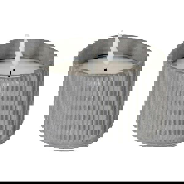 Hill Interiors Luxe Collection Ribbed Table Lamp - Grey - 