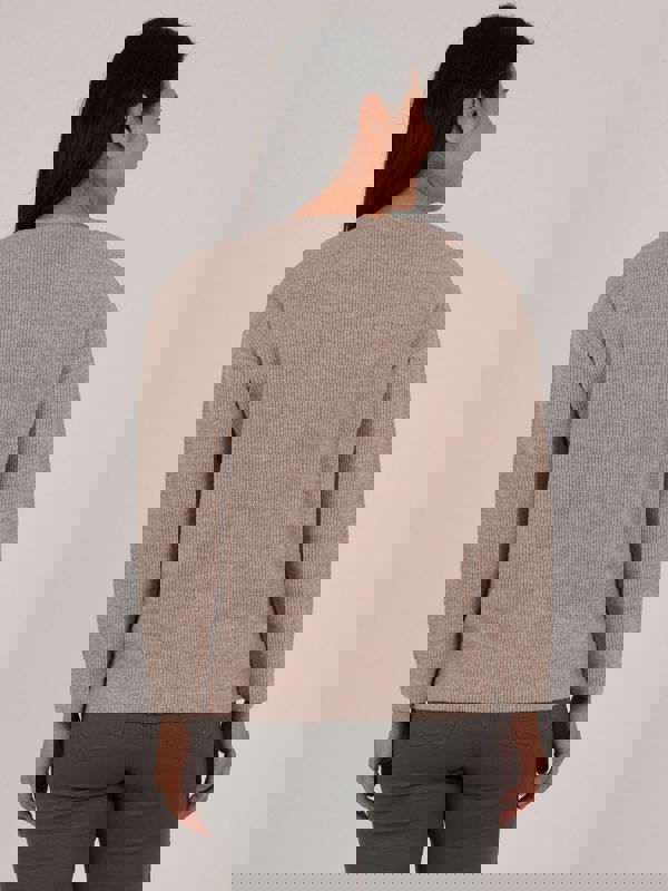 PennyPlain Crew Neck Long Sleeve Top - Alpaca