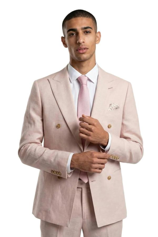 Harry Brown London Giacomo Slim Fit Double Breasted Suit Jacket