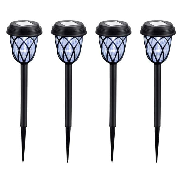 Gardenwize Pack of 4 Solar Stake Lights – Pathway LED Lights