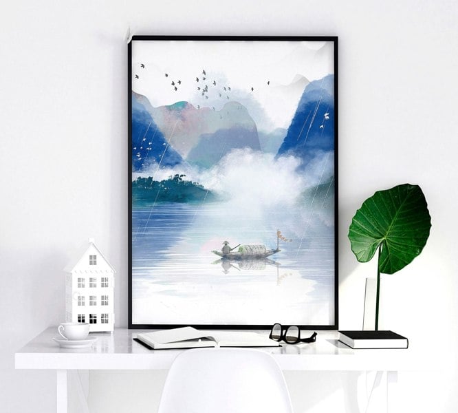 Art painting for living room | set of 3 Japanese wall art