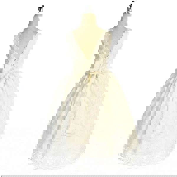 Kids Dreams Belle of the Ball Dress - White Full Lace Diamante Sash