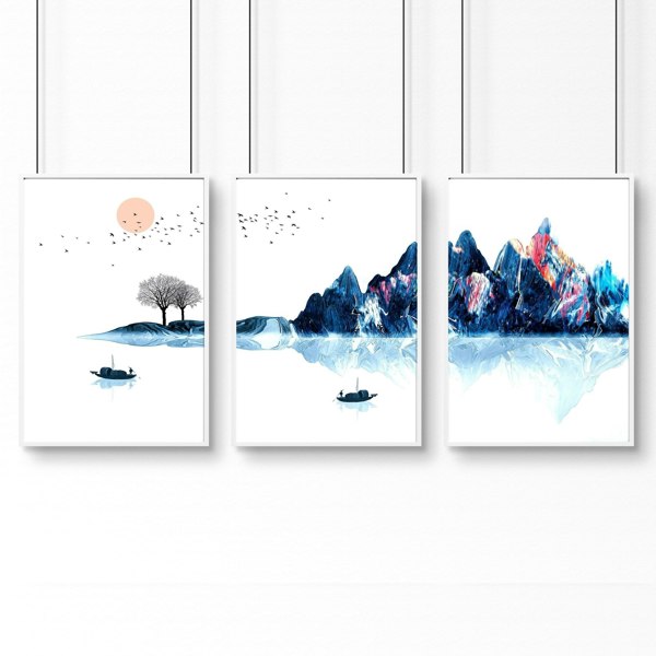 Artwork for an office | set of 3 wall art prints