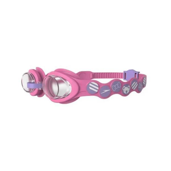 Speedo Sea Squad Junior Spot swim goggles in pink and purple with playful strap designs