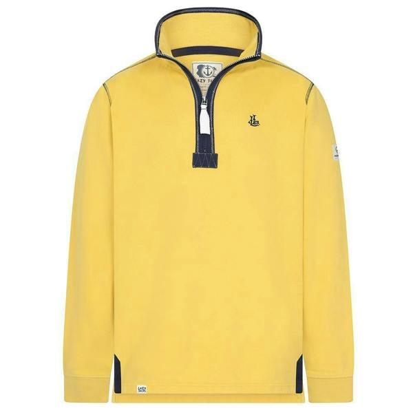 Lazy Jacks Mens Quarter Zip Sweatshirt - Yellow