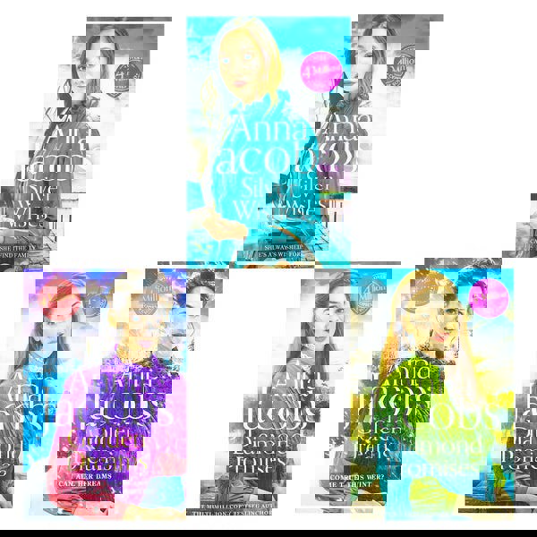 Anna Jacobs Jubilee Lake Series 3 Books Collection Set (Silver Wishes, Golden Dreams, Diamond Promises)