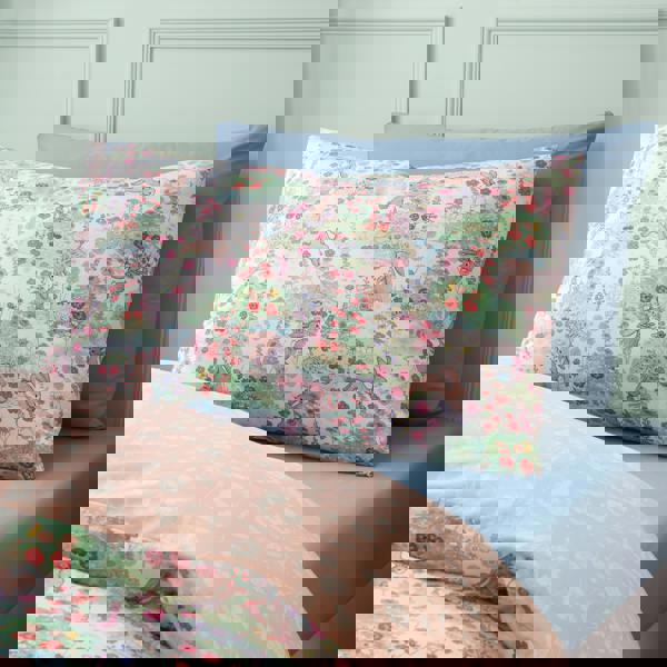 Belle & Boo Meadow Bunnies Reversible Cotton Duvet Cover Set Blue