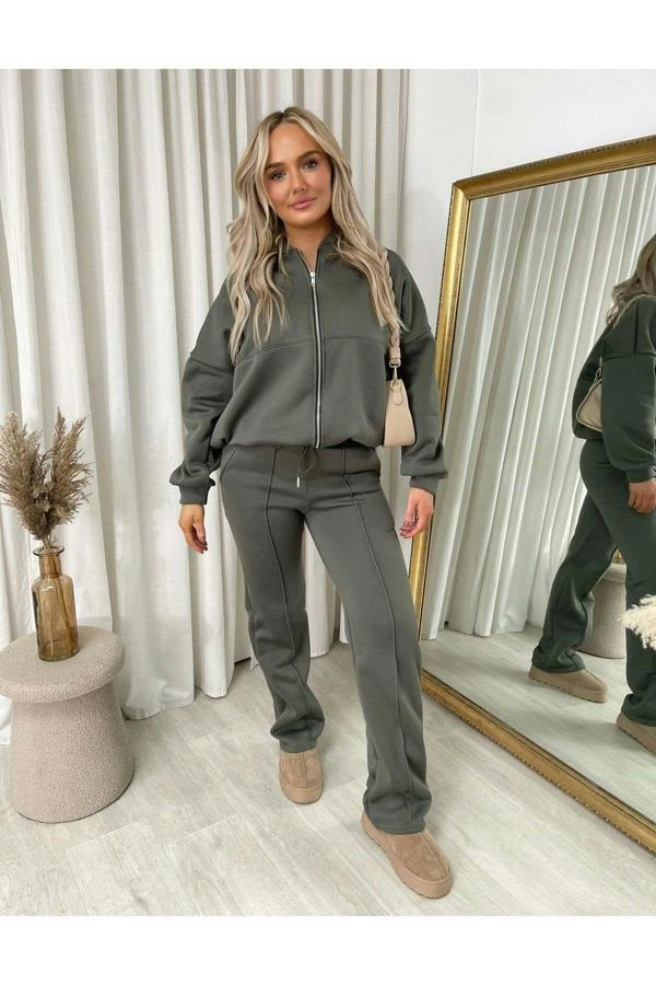ikrush Ashlee Zip Bomber Jacket And Trouser Co-ord Set