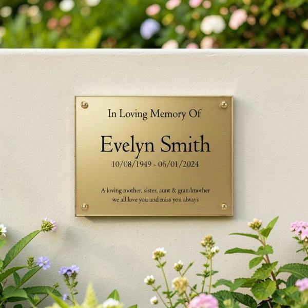 Memorials Direct Personalised Acrylic Memorial Plaque