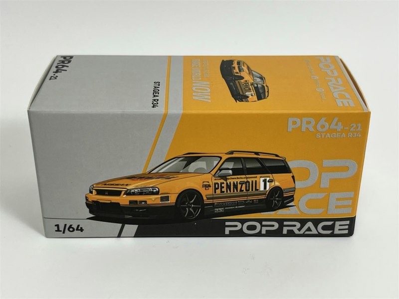 Pop Race Nissan Stagea Pennzoil 1:64 Scale PR640021