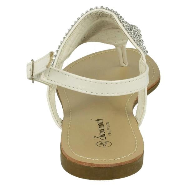 Savannah Ladies Savannah Toe Post Diamante Sandals