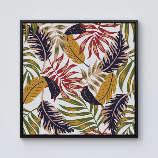 Warren Reed Hawaiian Style Jungle Leaves Framed Canvas