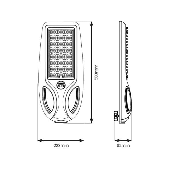 Milagro Venice Solar Lamp 100W 750Lm 4000K Ip65 Black
