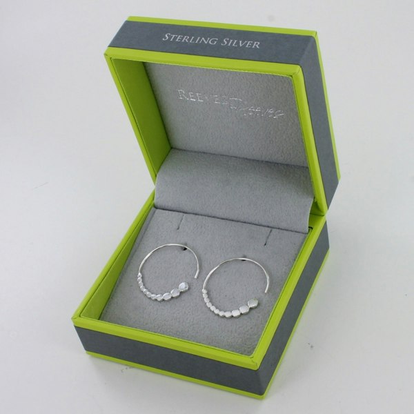 Sterling Silver Bubble Hoop Earrings - Reeves & Reeves