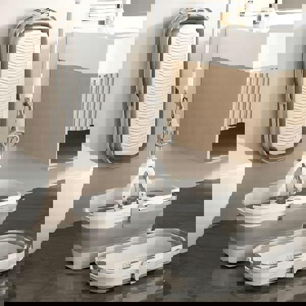 Gr8 Home PVA Sponge Mop Space Saving Folding Bucket Super Absorbent Floor Cleaning Set