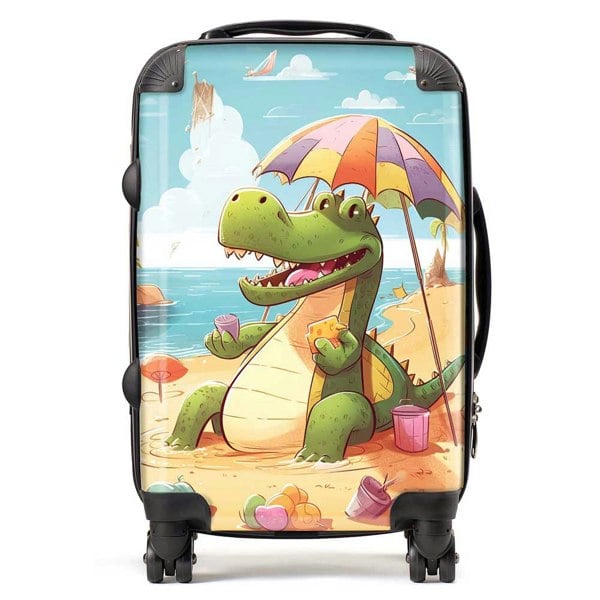 Warren Reed A Crocodile On A Beach Holiday Suitcase