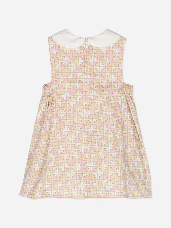 Fendi Kids Fendi Baby Girls Micro Logo Dress in Multicolour
