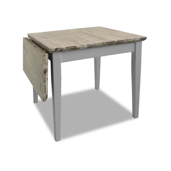 Florence Square Extendable Kitchen Dining Table, Drop Down Leaf Small Table