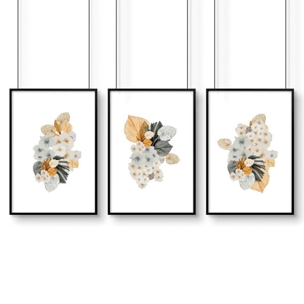 Wall pictures bedroom | set of 3 unique wall art