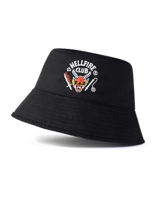 Stranger Things Unisex Black Hellfire Club Bucket Hat (One Size)