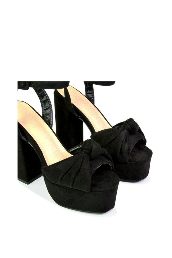 XY LONDON Strappy Chunky Block High Heel Platform Shoes