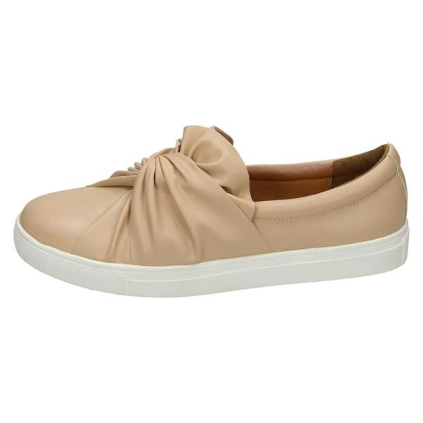 Spot On Ladies Spot On Twist Vamp Slip On Plimsolls