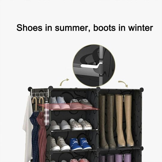 Havendro Shoe Rack Organizer 9-Tier Stackable Shoe Storage Cabinet Space Saving