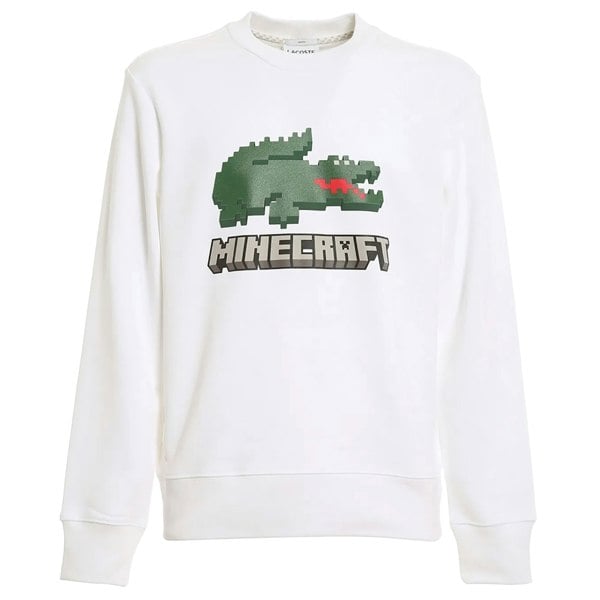 Lacoste Unisex Adult Minecraft Long-Sleeved Sweatshirt - White
