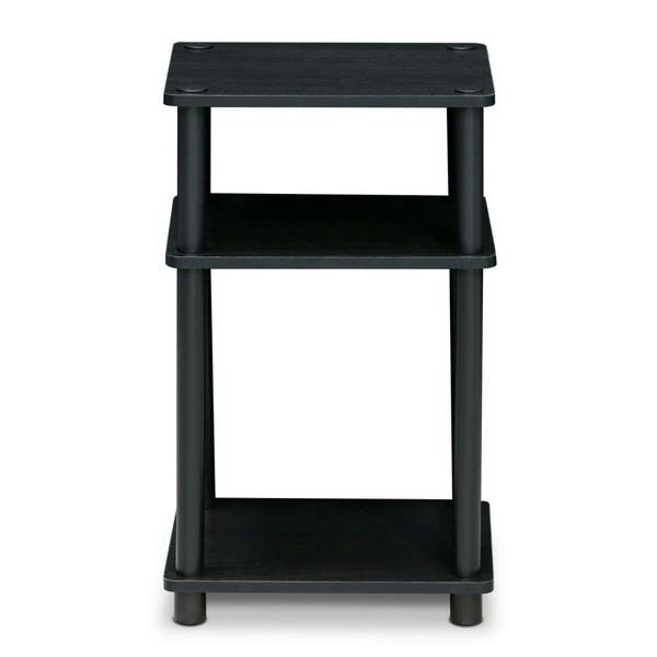 WALPLUS Just | Modern Furniture Piece for Stylish and Functional Home Use | 3 Tier Turn N Tube End Table, Americano/Black