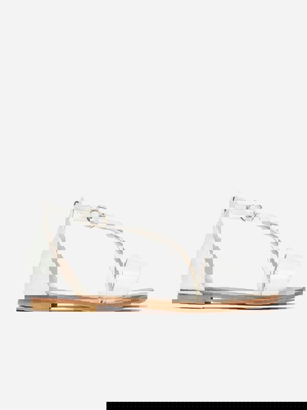 Bonpoint Girls Fia Leather Sandals in White