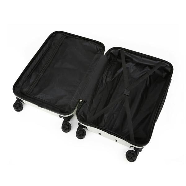 Infinity Luggage Hard Shell Classic Dual 4 Wheel Luggage Suitcase Set