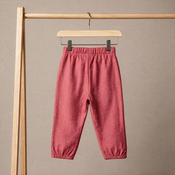 Mini Cuddles Polka Dots Joggers (Red)