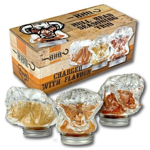 Kimm and Miller Bull's Head Barbecue Steak Rub Trio Gift Set