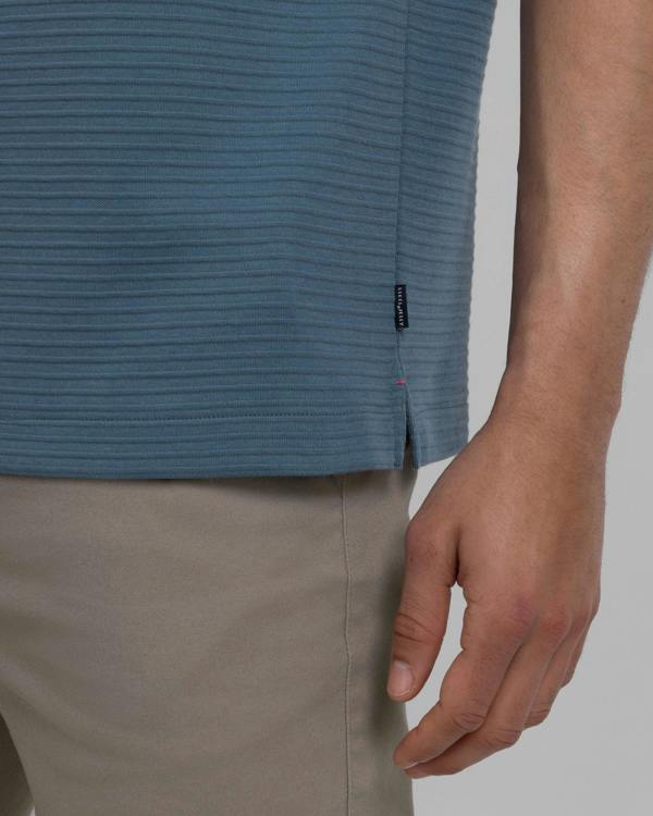 Steel & Jelly Windus - Horizontal Striped Rib Texture T-Shirt