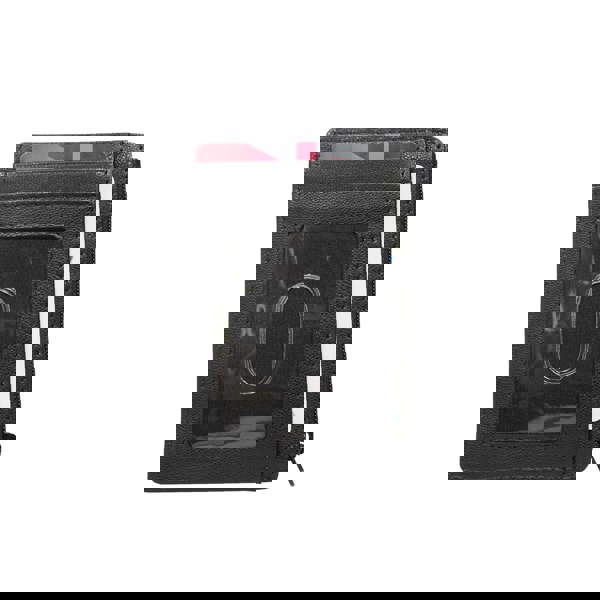 Assots London 'LYNN' Black Real Leather Slim Credit Cardholder Case