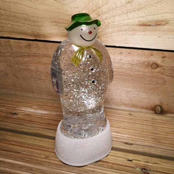 Samuel Alexander 23cm Dual Power Colour Changing LED Christmas Glitter Water Spinner The Snowman & The Snow dog™