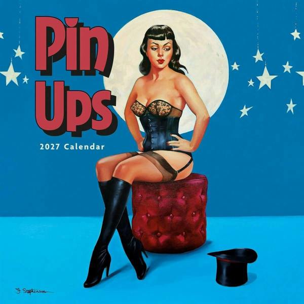 Pin Ups Calendar 2027 (vintage glamour illustrations by Fiona Stephenson)